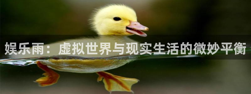 星亿娱乐app最新版怎么下载苹果：娱乐雨：虚拟世界与现实生活的微妙平衡